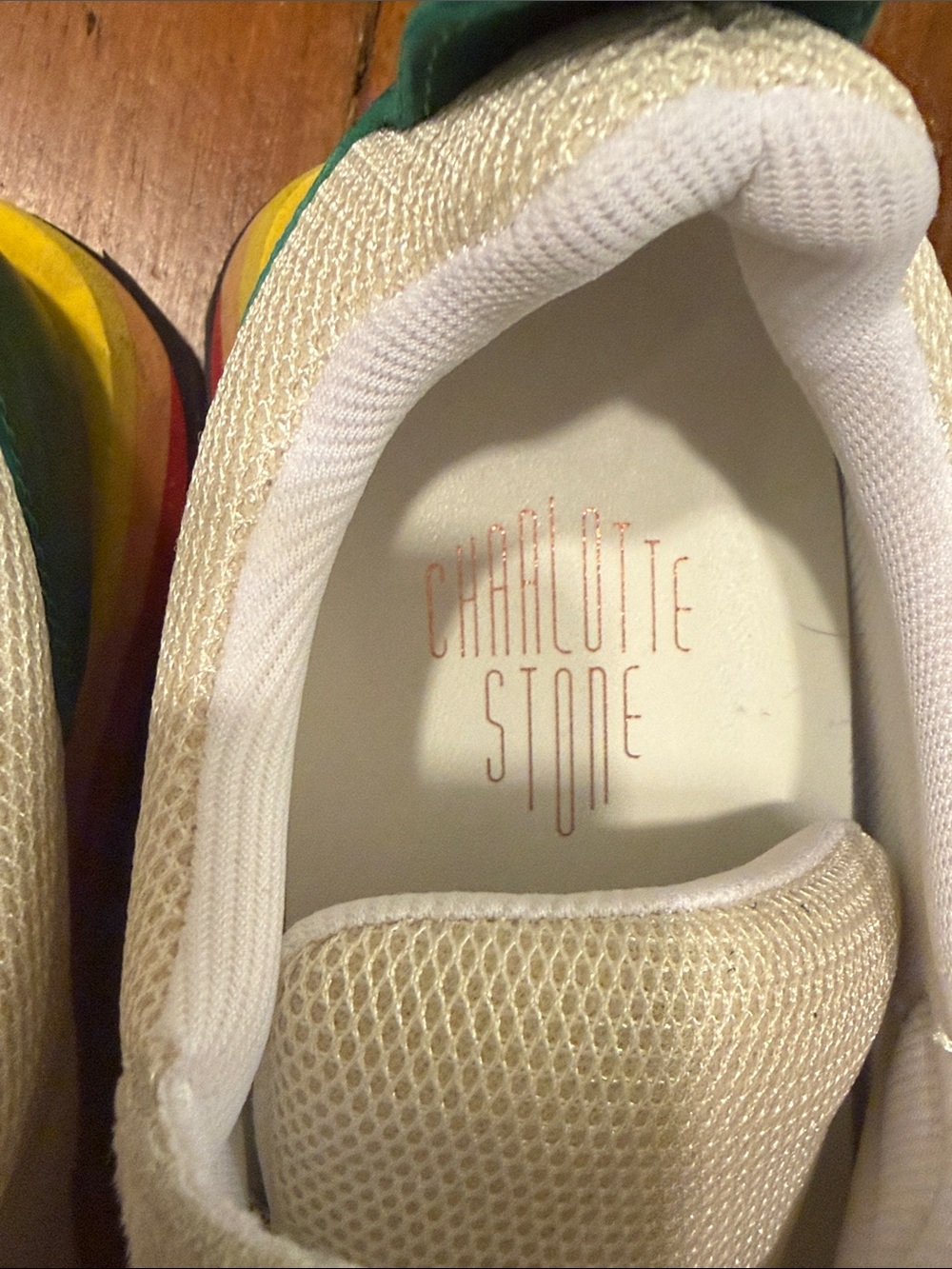 Charlotte Stone Conway Sneakers with Rainbow Sole women’s size 9 New! - Picture 7 of 10